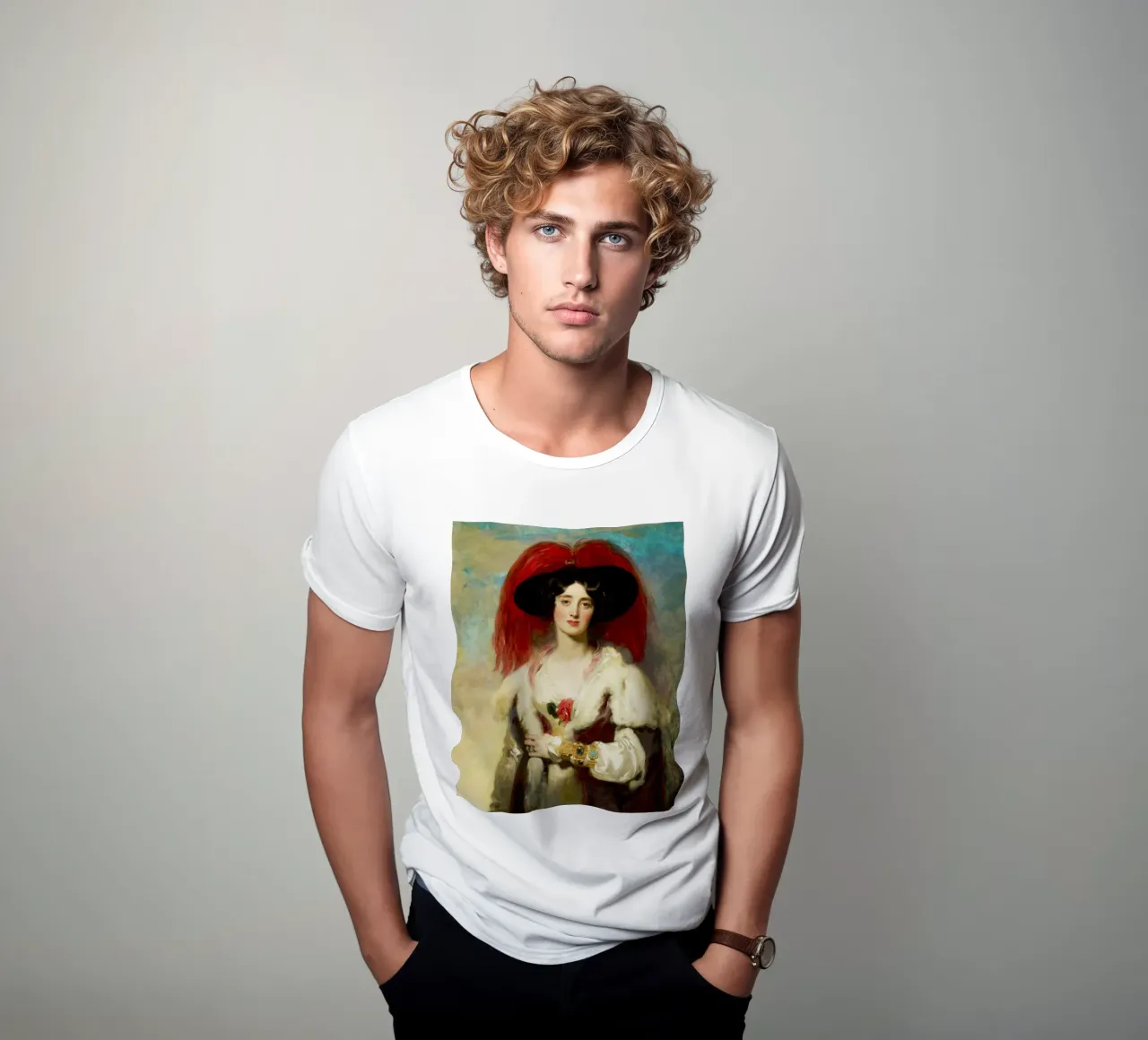 Giulia di Sir Thomas Lawrence, Lady Peel t-shirt da Venus Art