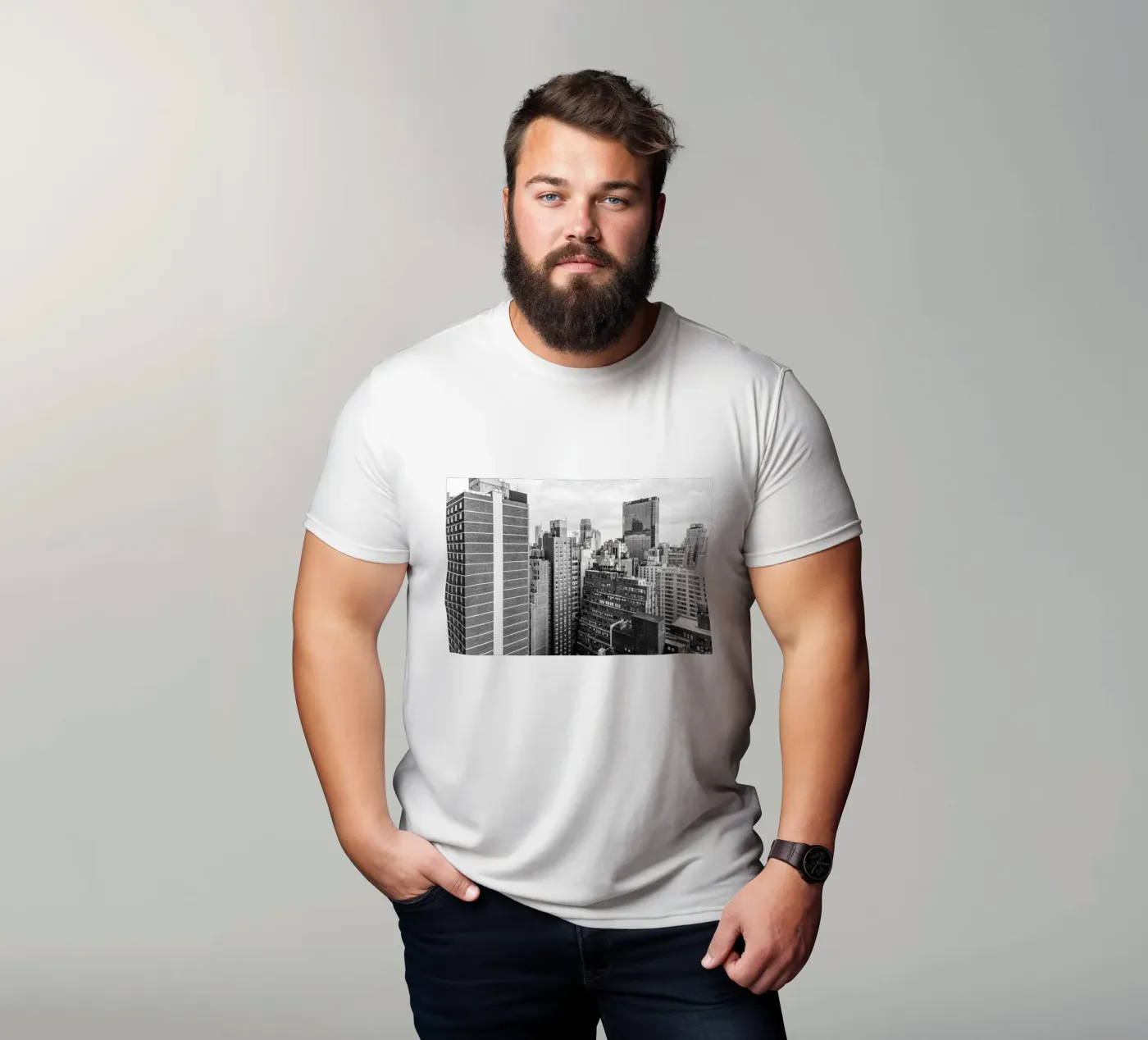 Edificio Skyline B&N t-shirt da Carinaprint