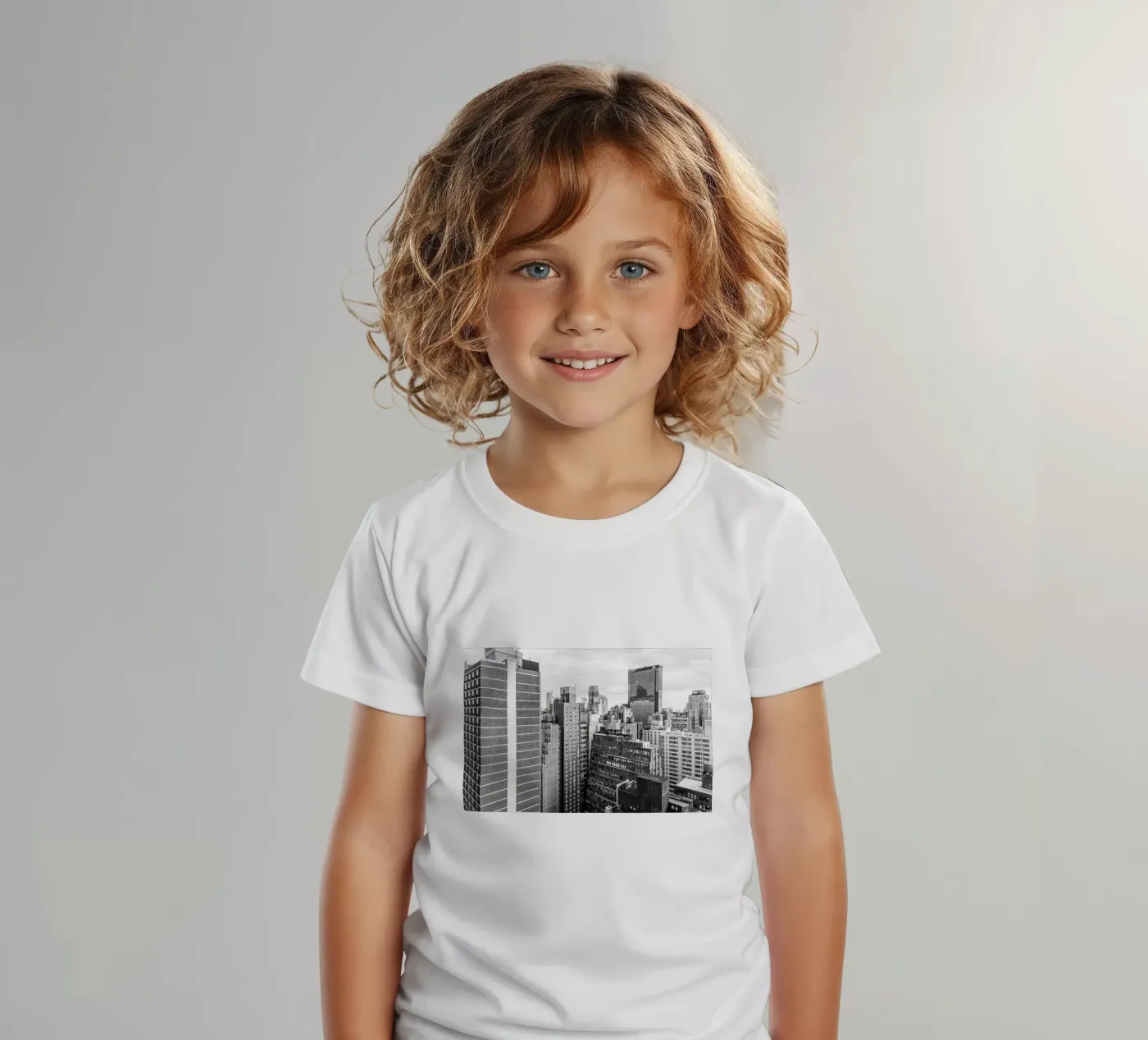 Edificio Skyline B&N t-shirt bambini da Carinaprint