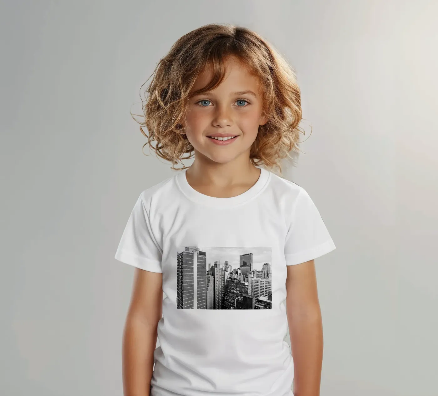 Edificio Skyline B&N t-shirt bambini da Carinaprint