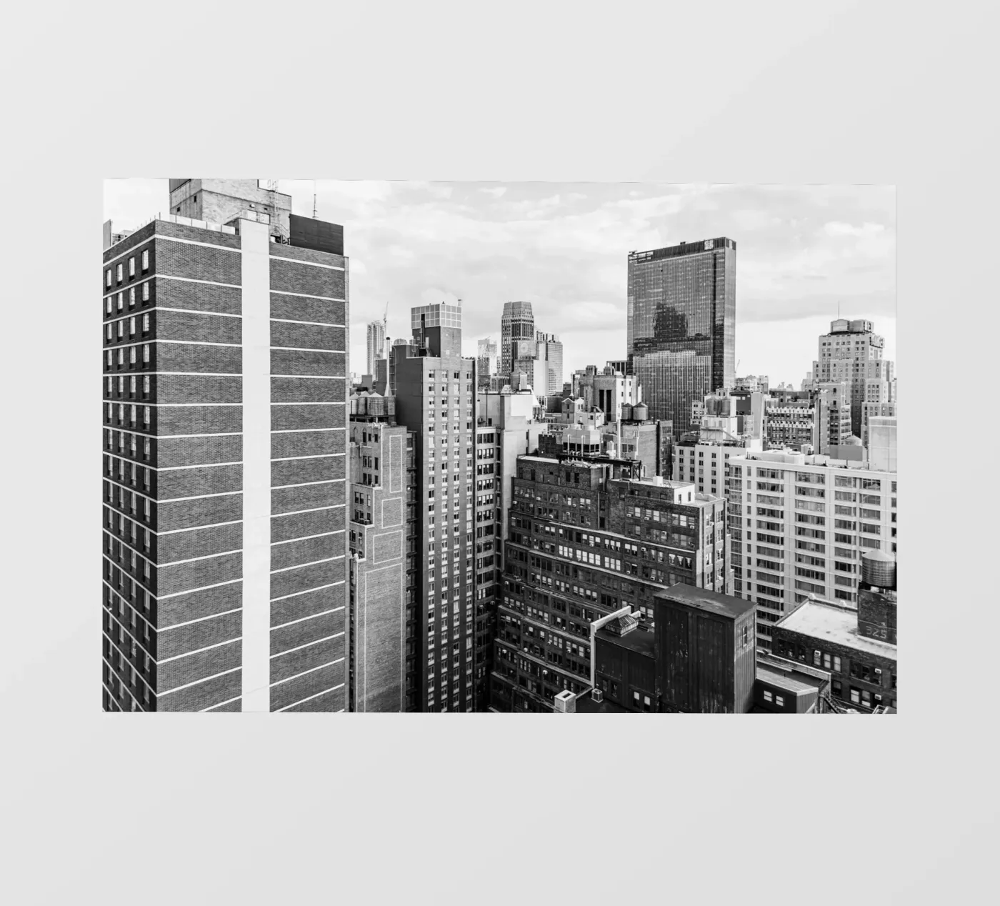 Edificio Skyline B&N telo in pvc da Carinaprint