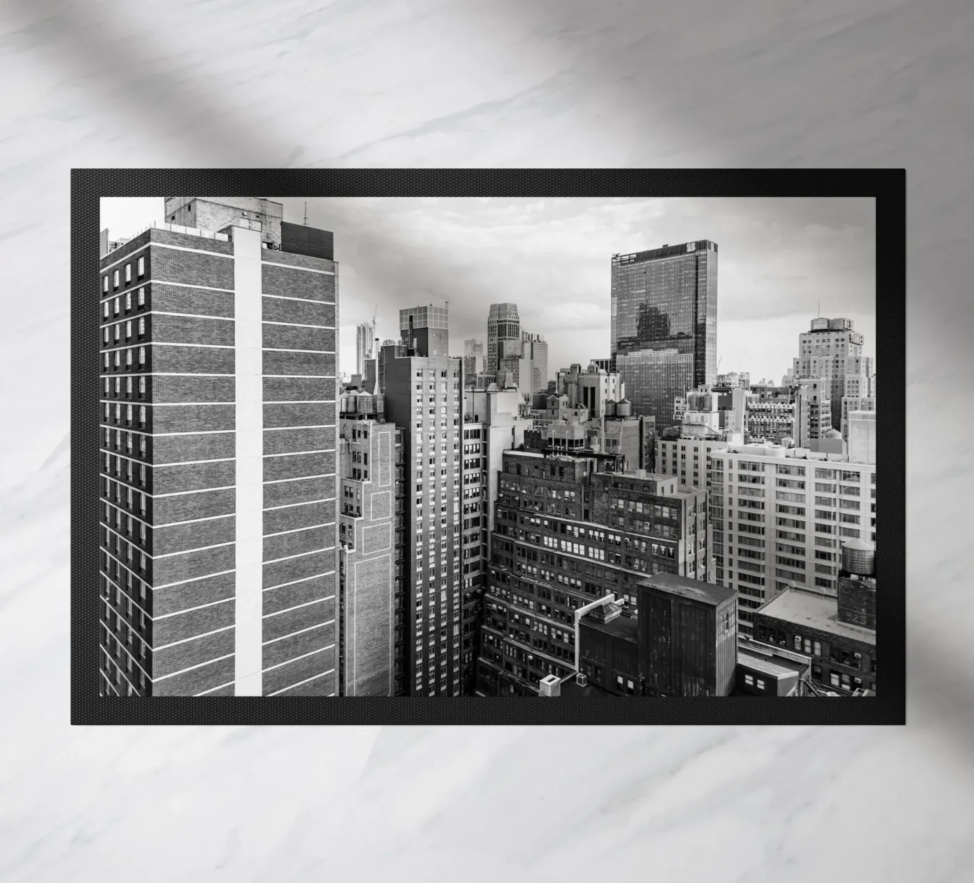 Bâtiment Skyline N&B paillasson de Carinaprint