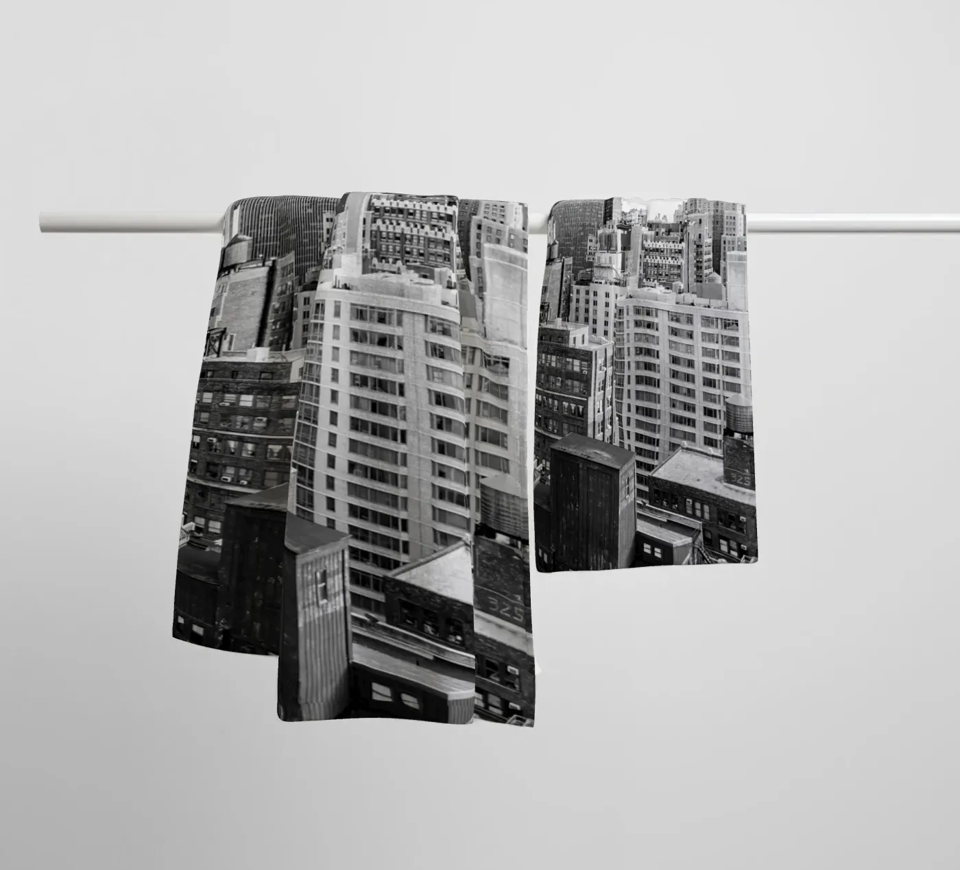 Edificio Skyline B&N asciugamano da bagno da Carinaprint