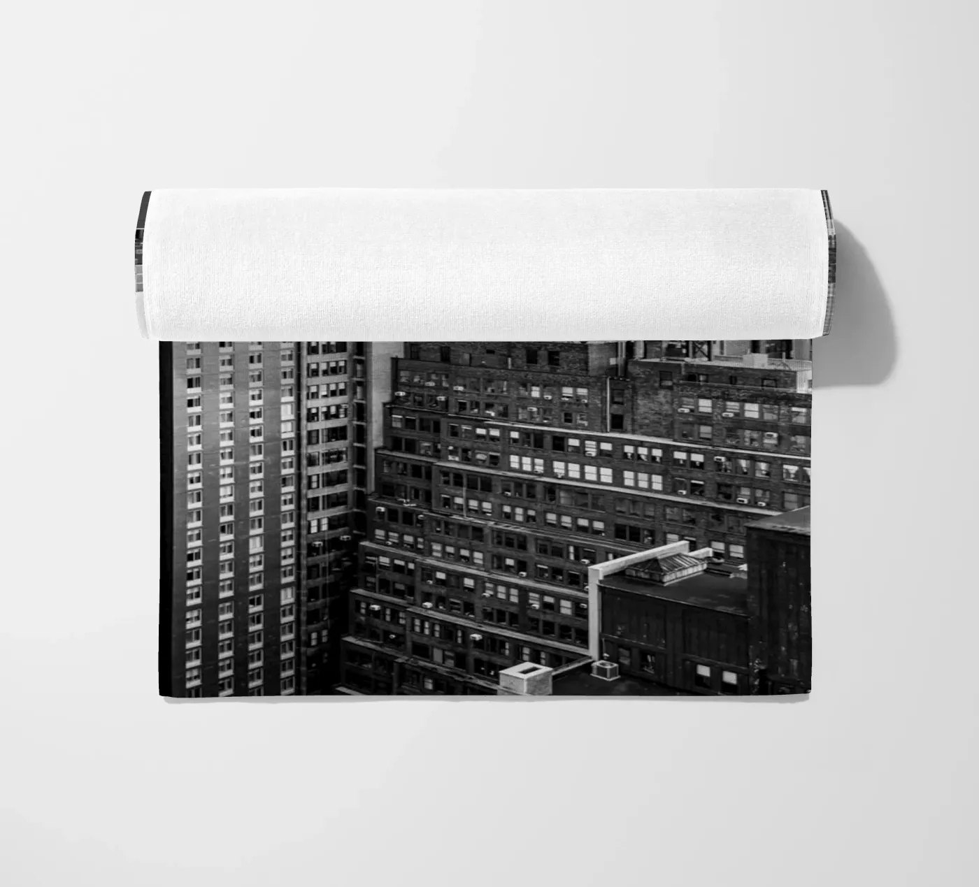 Edificio Skyline B&N telo mare da Carinaprint