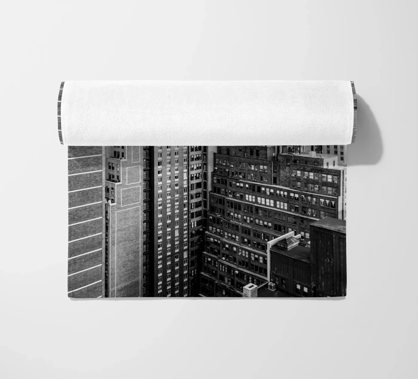 Edificio Skyline B&N telo mare da Carinaprint