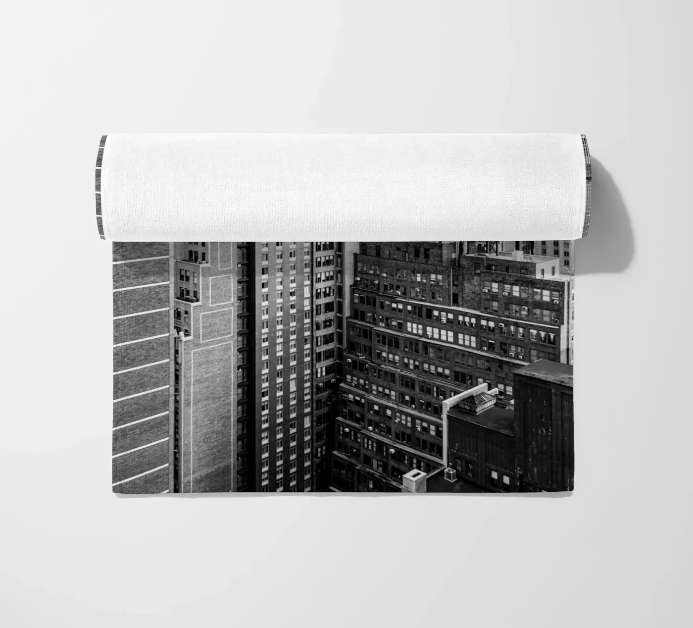 Skyline Building B&W strandhanddoek van Carinaprint