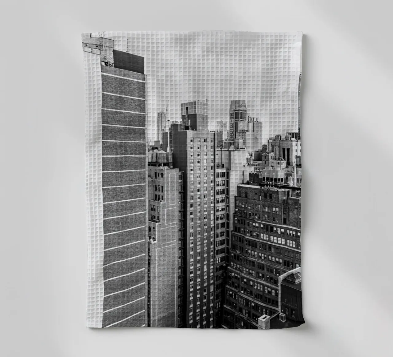 Edificio Skyline B&N canovaccio da cucina da Carinaprint
