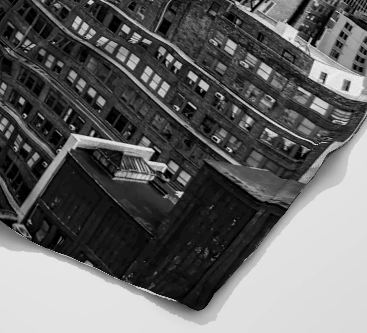 Edificio Skyline B&N coperta in pile da Carinaprint