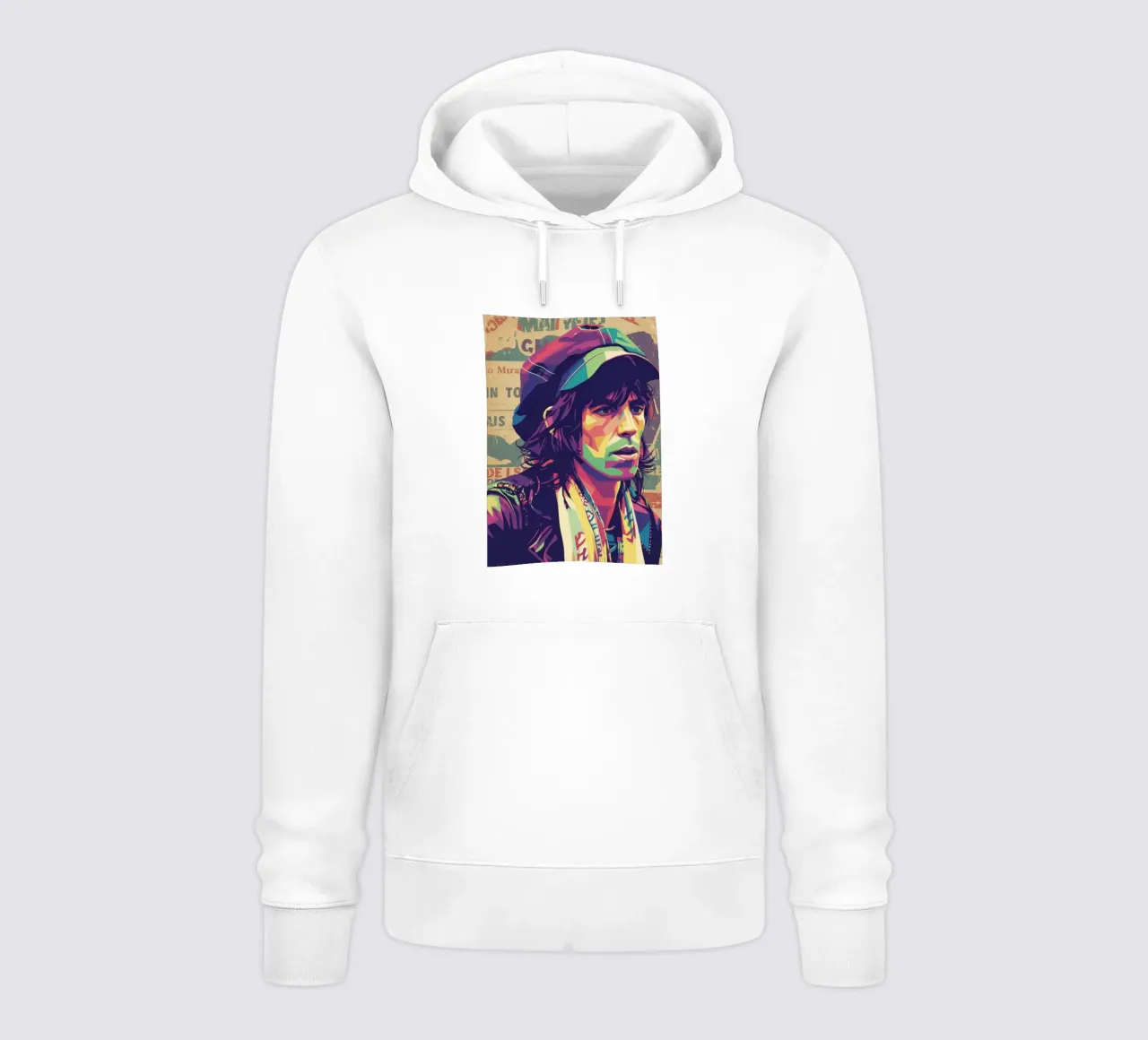 Keith Richards pop art vintage felpa con cappuccio da Hantamrata