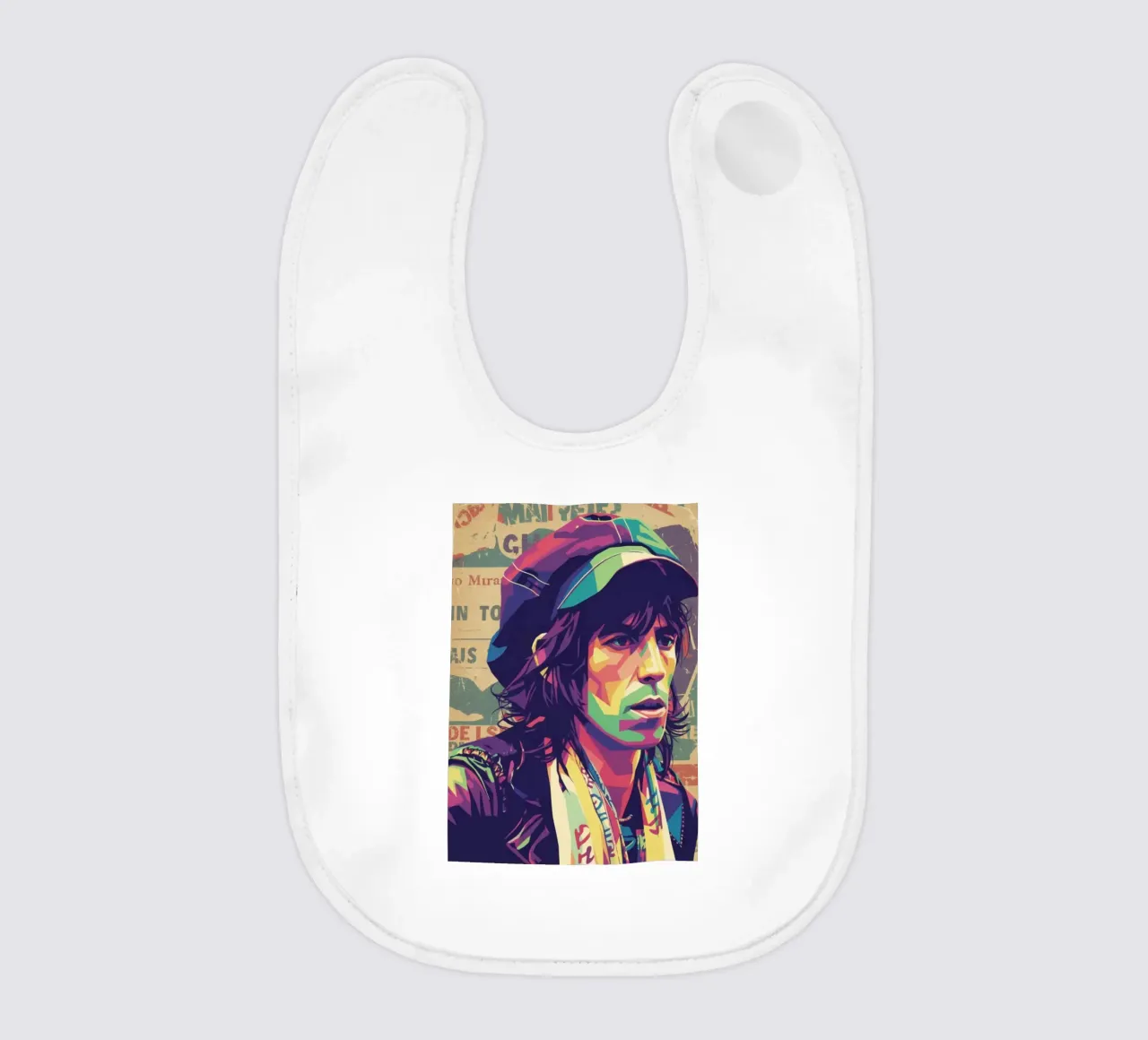 Keith Richards pop art vintage bavaglino da Hantamrata