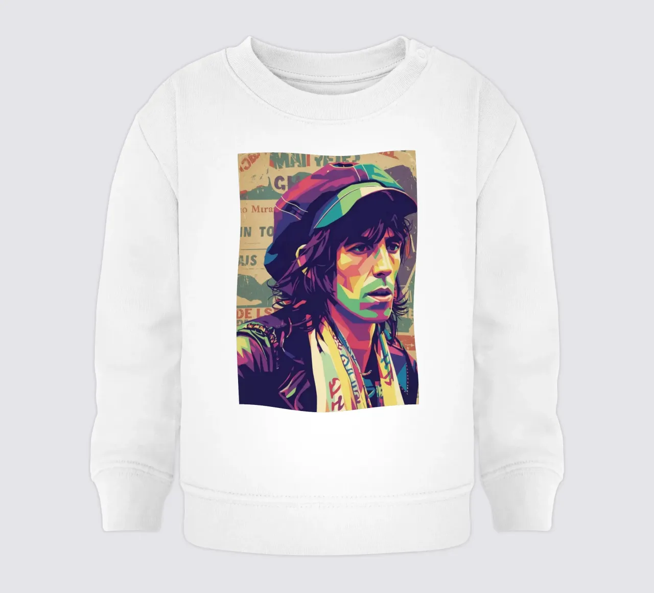 Keith Richards pop art vintage felpa neonato da Hantamrata