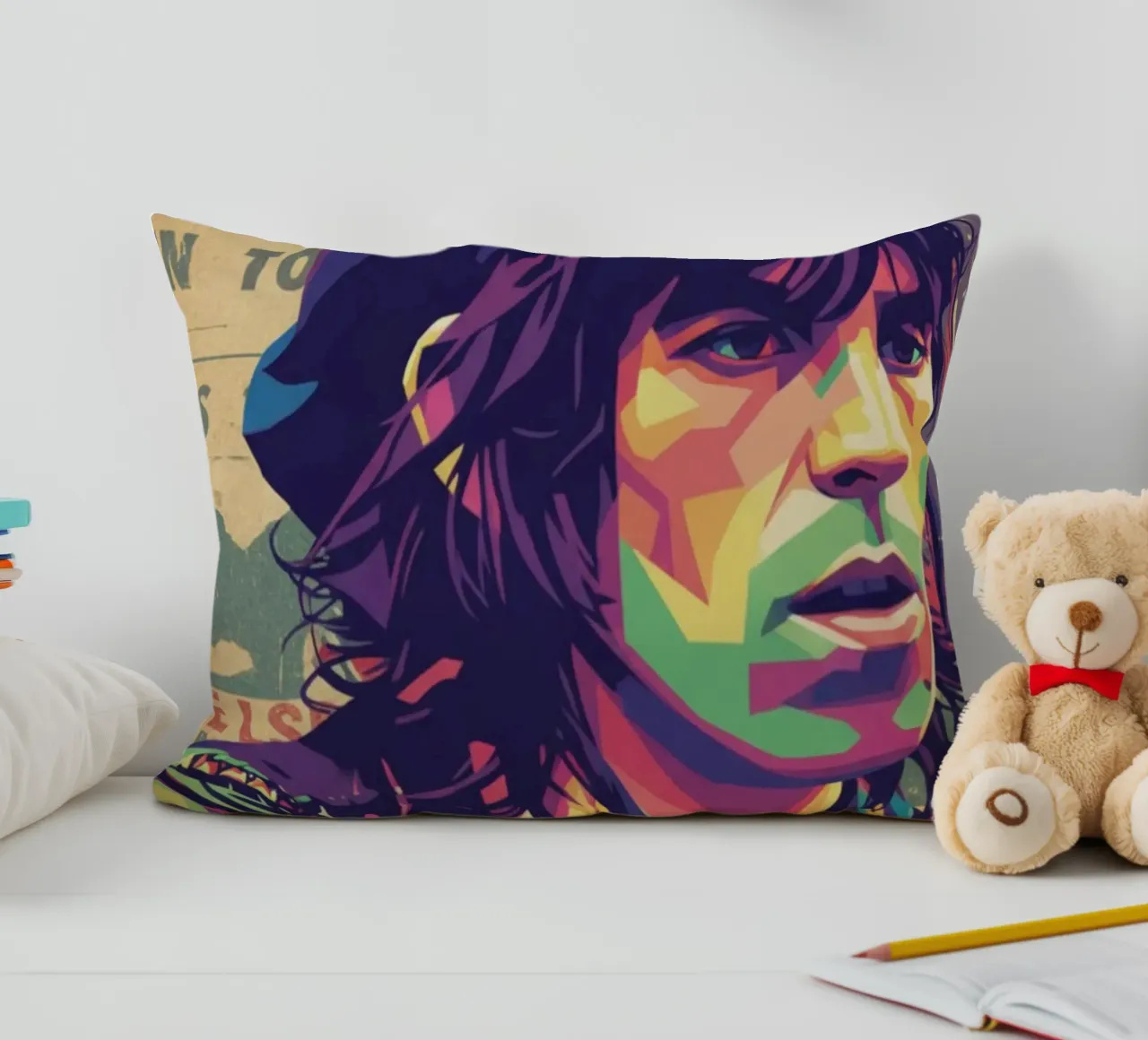 Keith Richards pop art vintage cuscino da Hantamrata
