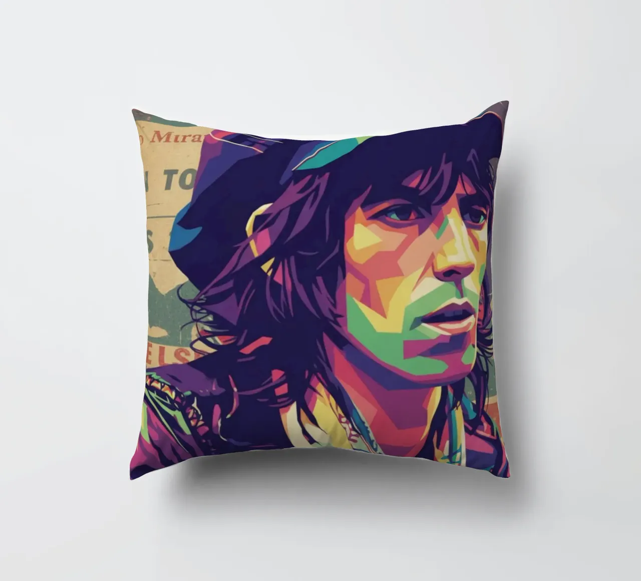 Keith Richards pop art vintage cuscino da Hantamrata