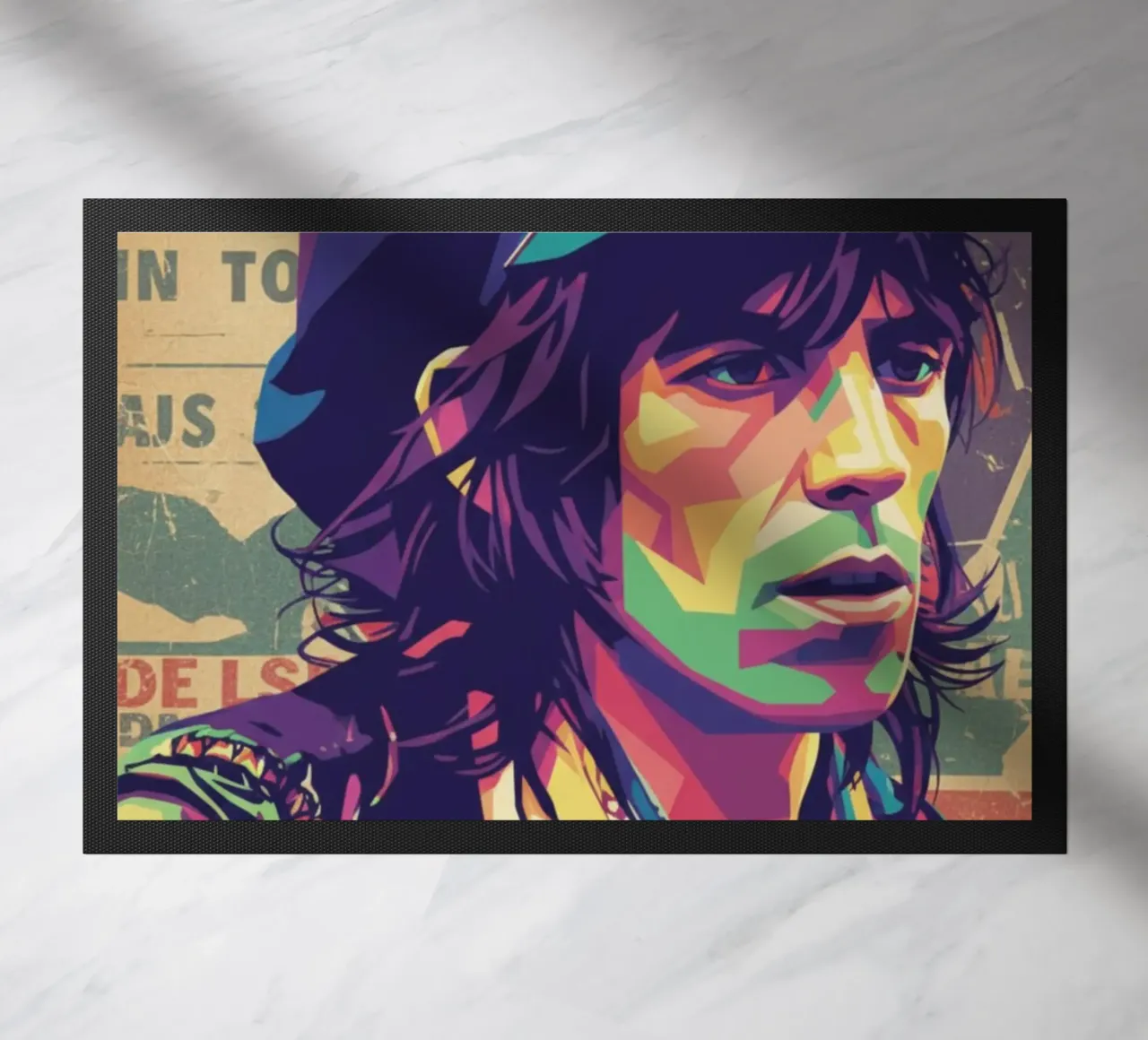 Keith Richards pop art vintage zerbino da Hantamrata
