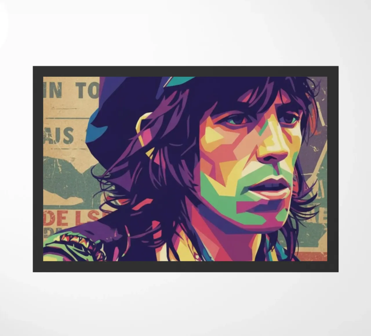 Keith Richards pop art vintage zerbino da Hantamrata