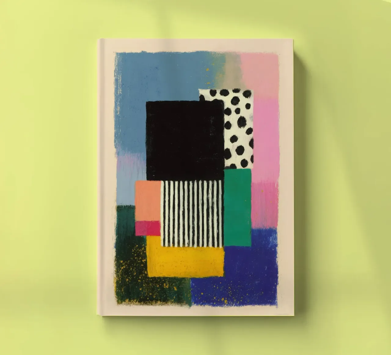 Abstract gouache with pastel colours notebook by Nikis Art Studio