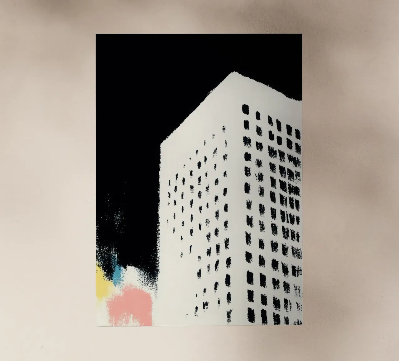 Edificio Risograph minimalista pellicola backlit da Nikis Art Studio