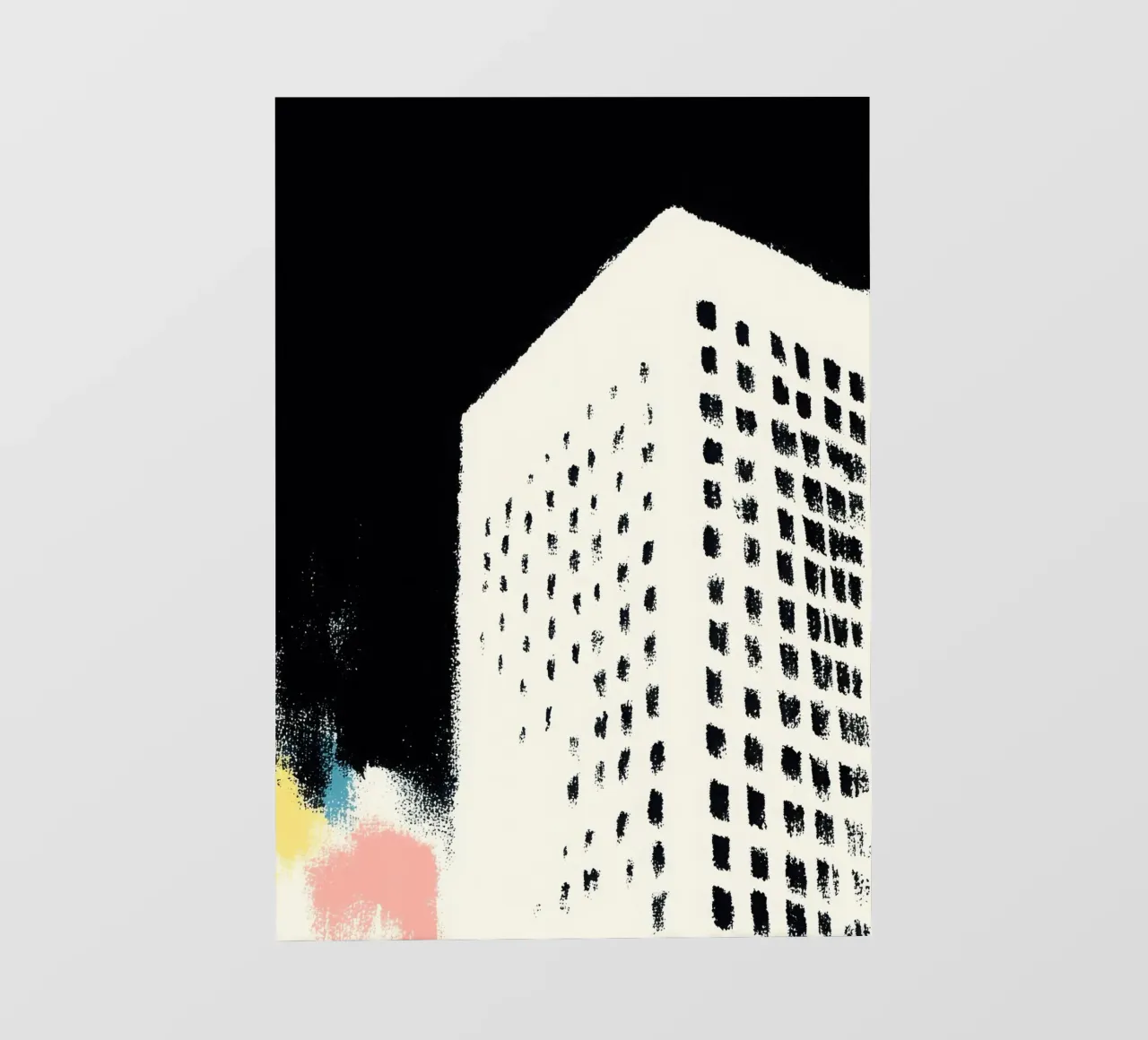 Edificio Risograph minimalista pellicola backlit da Nikis Art Studio