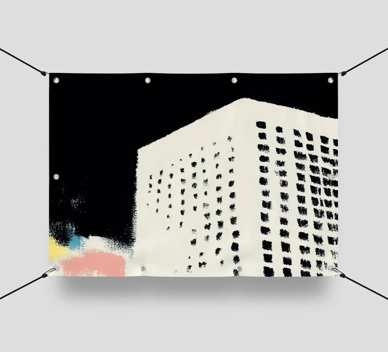 Edificio Risograph minimalista telo in pvc da Nikis Art Studio