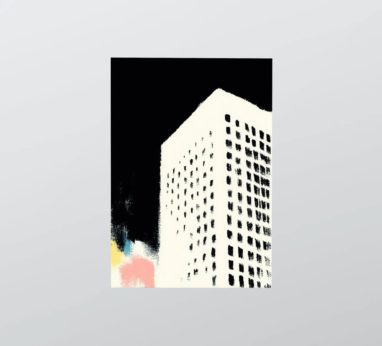 Edificio Risograph minimalista adesivo da Nikis Art Studio