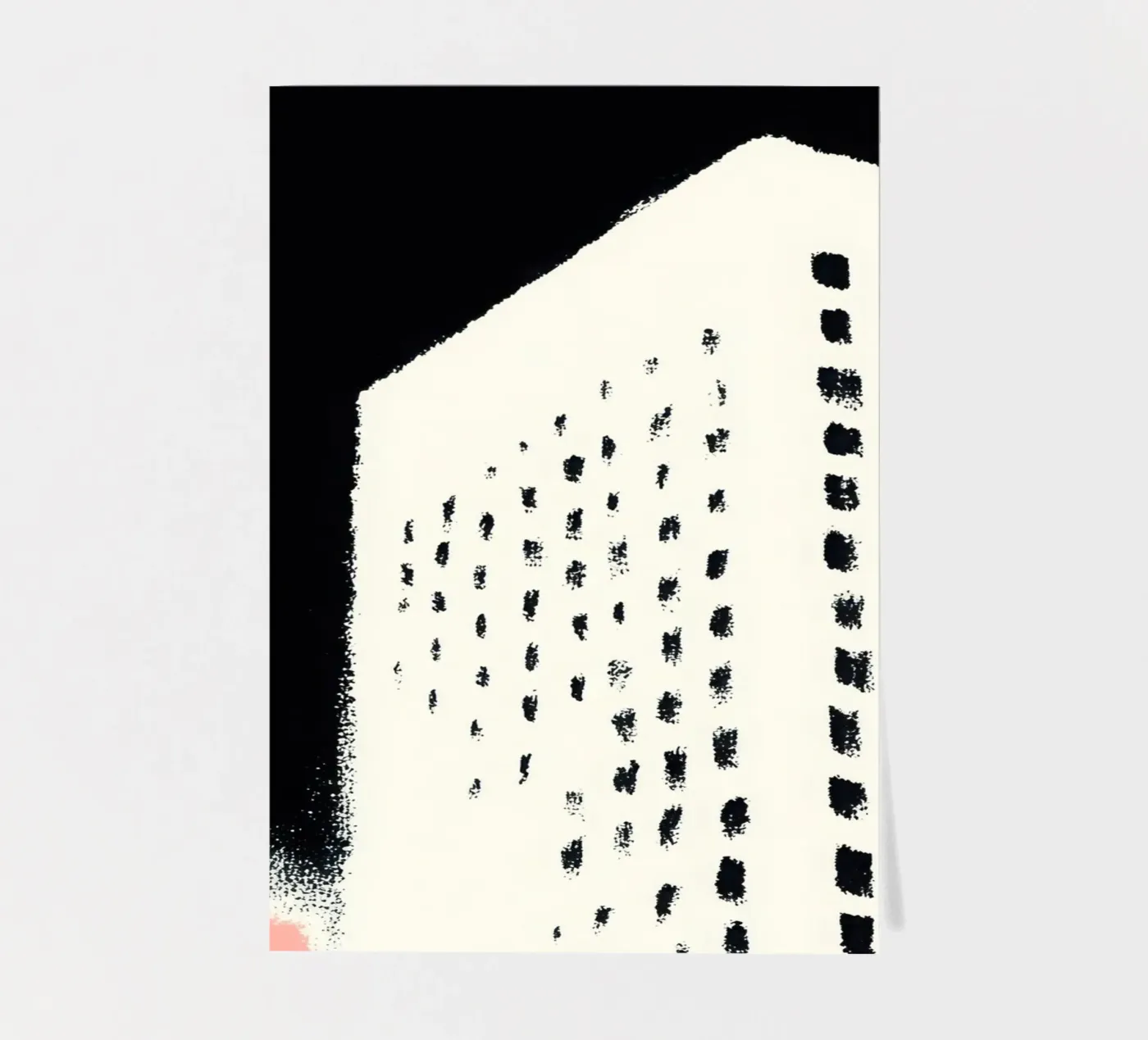 Minimalist Risograph building sticker sheet by Nikis Art Studio