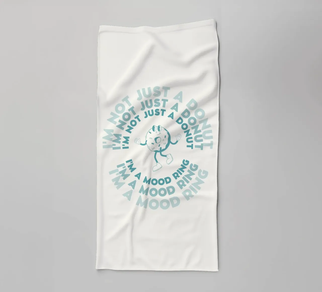 Personnage de bande dessinée rétro I'm Not Just A Donut Vert Blanc serviette de bain de Studio Frances M