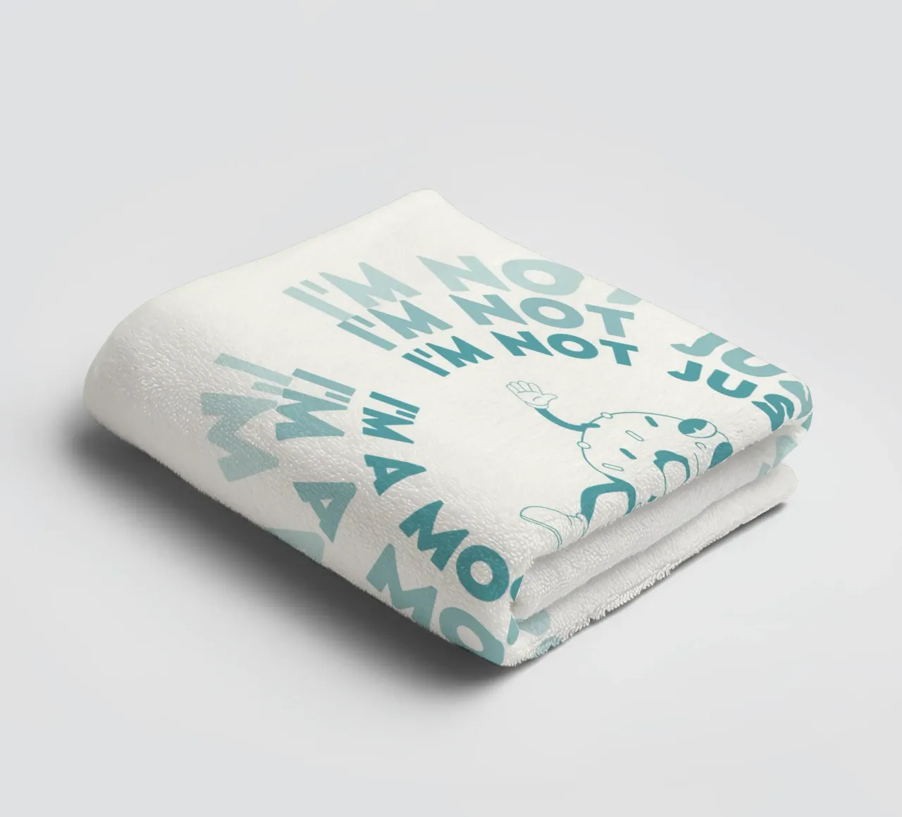 Personnage de bande dessinée rétro I'm Not Just A Donut Vert Blanc serviette de bain de Studio Frances M