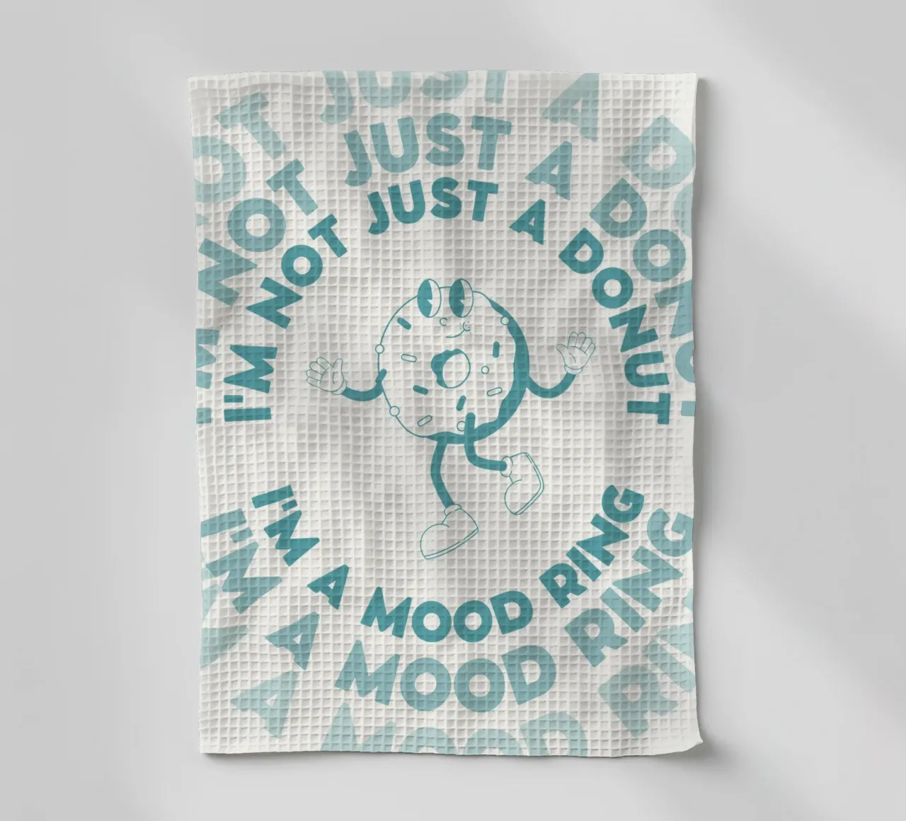 Personnage de bande dessinée rétro I'm Not Just A Donut Vert Blanc torchon de Studio Frances M