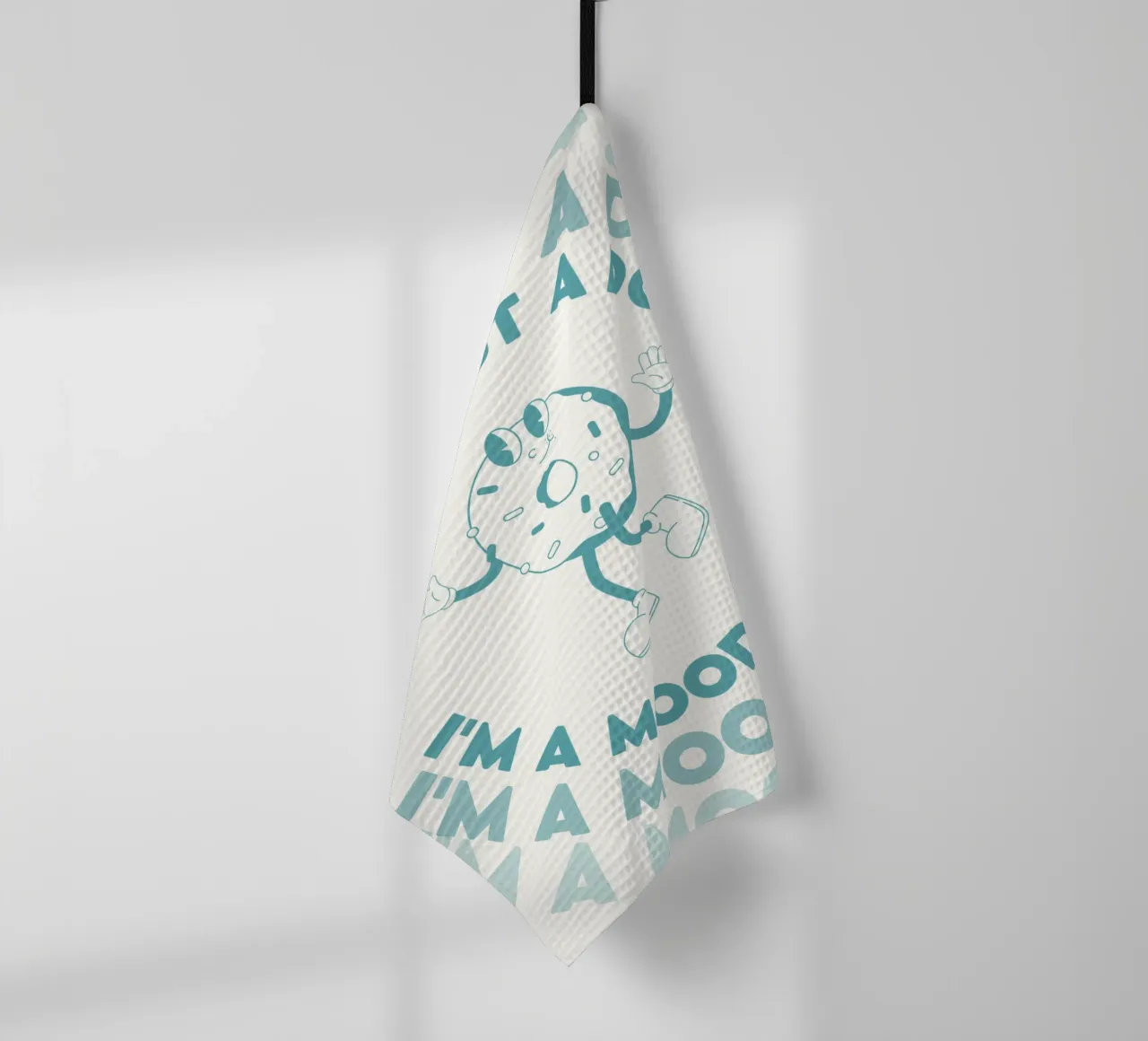 Personnage de bande dessinée rétro I'm Not Just A Donut Vert Blanc torchon de Studio Frances M
