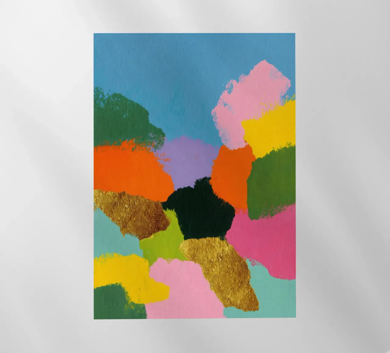 Composizione astratta di colori con accenti dorati pellicola backlit da Nikis Art Studio