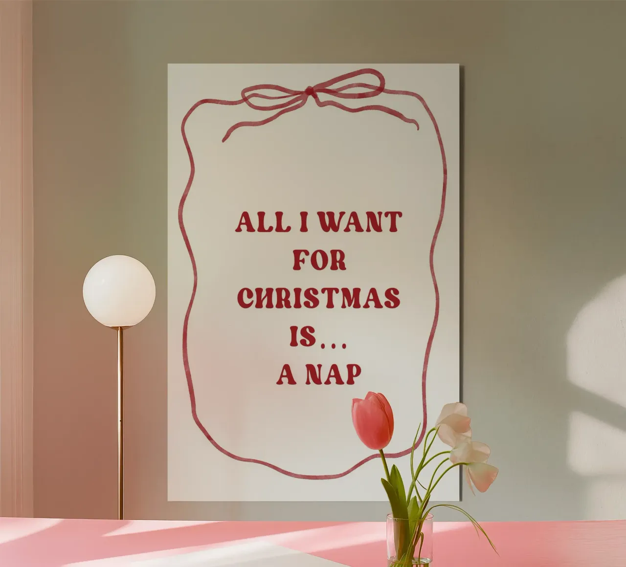 All I Want For Christmas...Is A Nap alluminio dibond da treechild