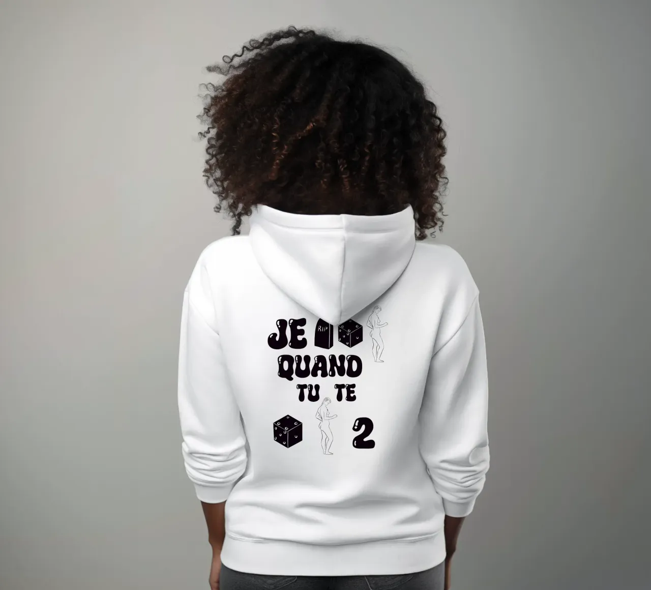 Je tombe des nu quand tu te dénude felpa con cappuccio da RÉBUS REBUS