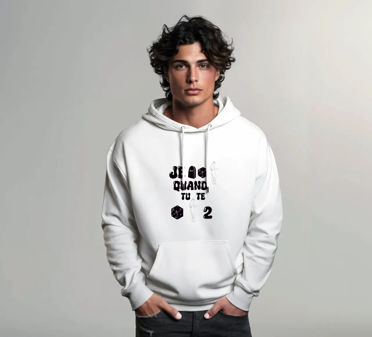Je tombe des nu quand tu te dénude felpa con cappuccio da RÉBUS REBUS