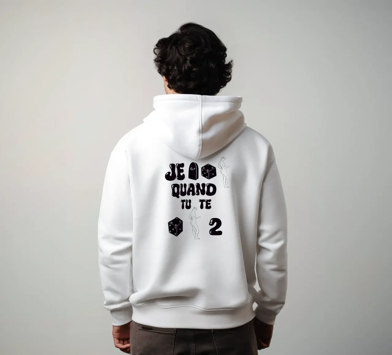 Je tombe des nu quand tu te dénude felpa con cappuccio da RÉBUS REBUS