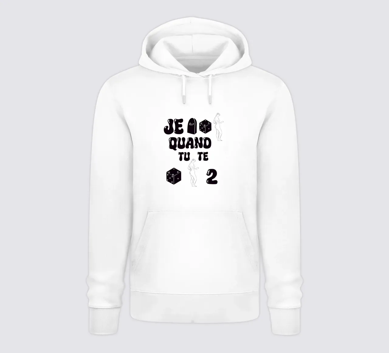 Je tombe des nu quand tu te dénude felpa con cappuccio da RÉBUS REBUS