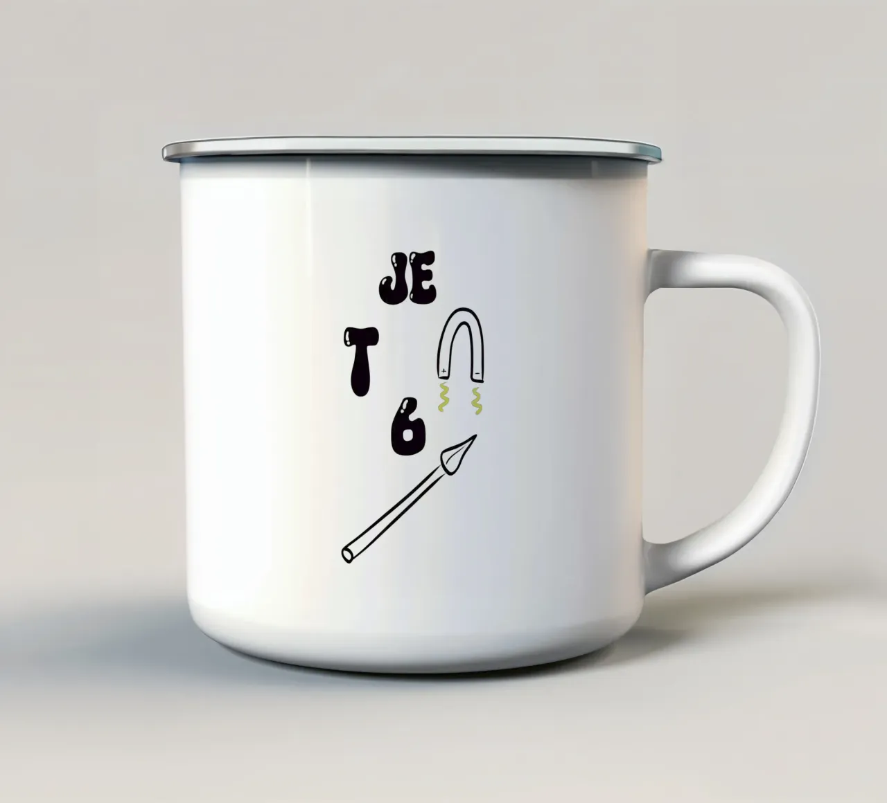 Ti amo in silenzio tazza in smalto da RÉBUS REBUS