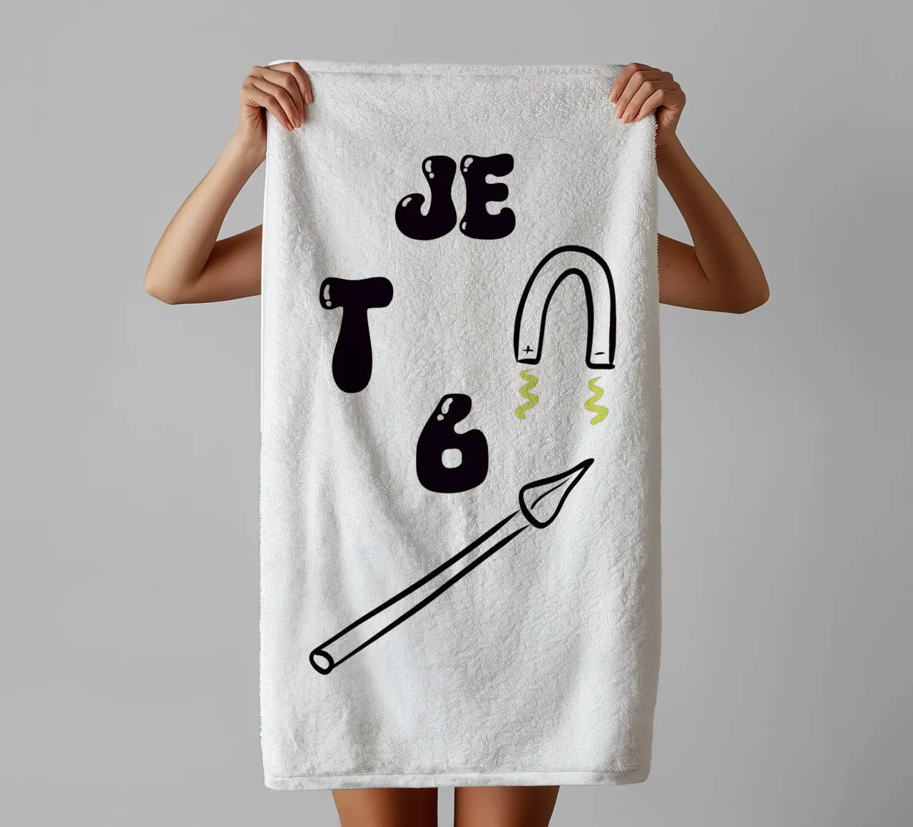 Ti amo in silenzio asciugamano da bagno da RÉBUS REBUS