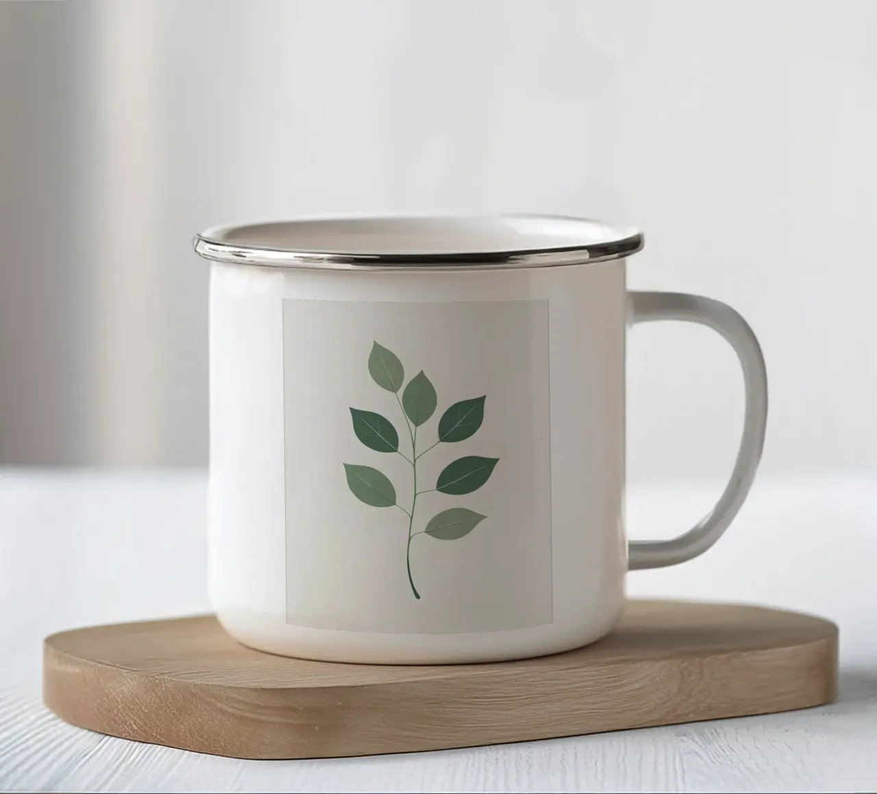 Ramo singolo Deluxe tazza in smalto da Botanical Gallery