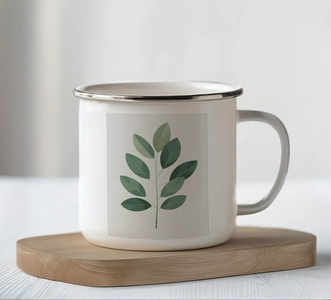 Ramo singolo Deluxe tazza in smalto da Botanical Gallery