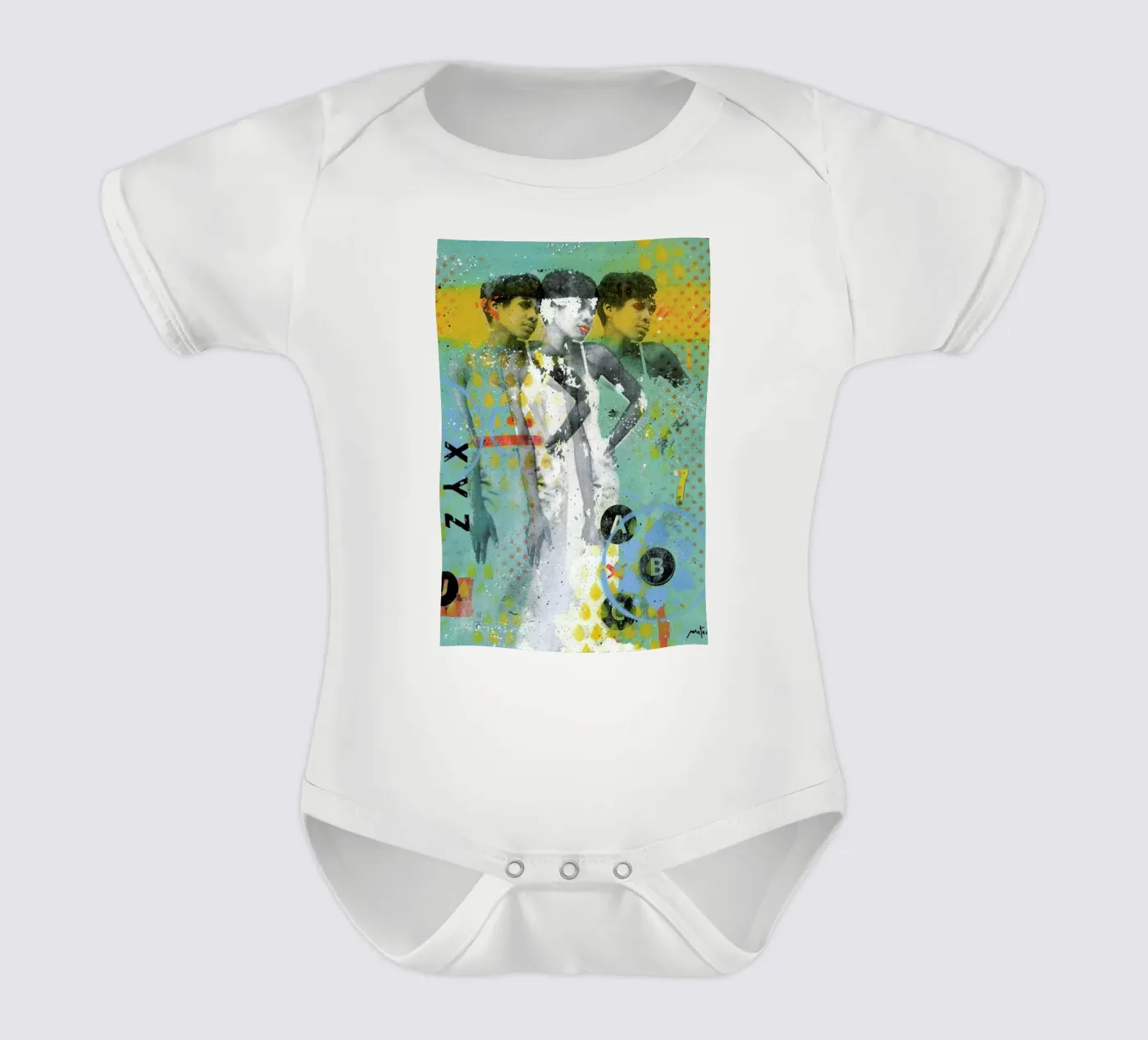 ABC Kurzarm Babybody von Tameo