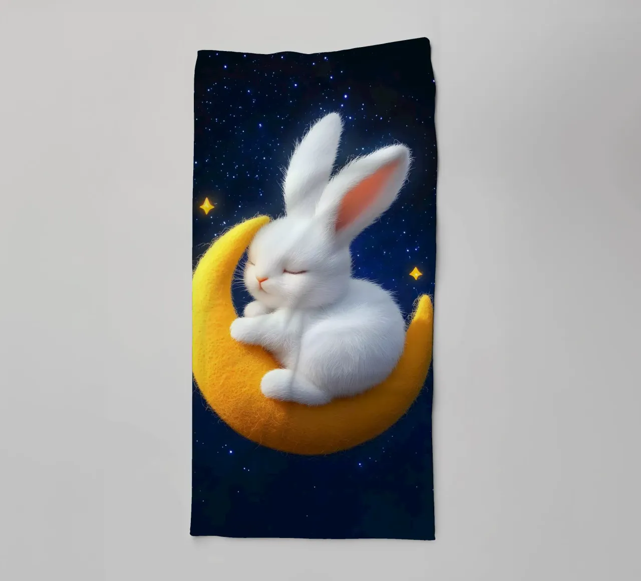 Chiaro di luna e coniglietti asciugamano da bagno da M-Ulrich-Digital Art