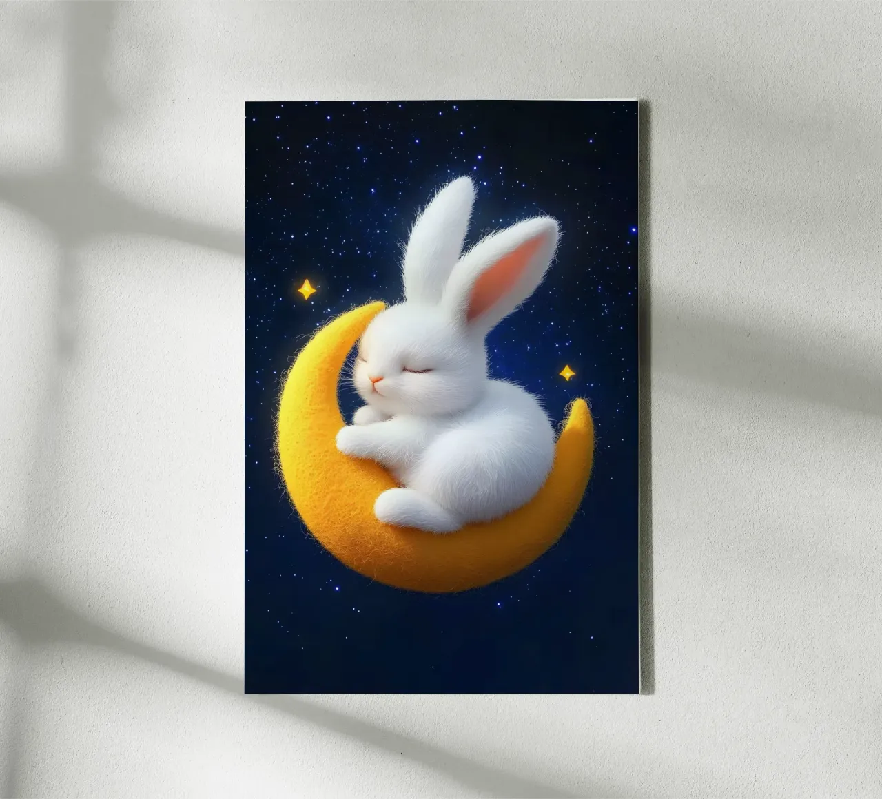 Chiaro di luna e coniglietti tela con Cornice a cassetta da M-Ulrich-Digital Art