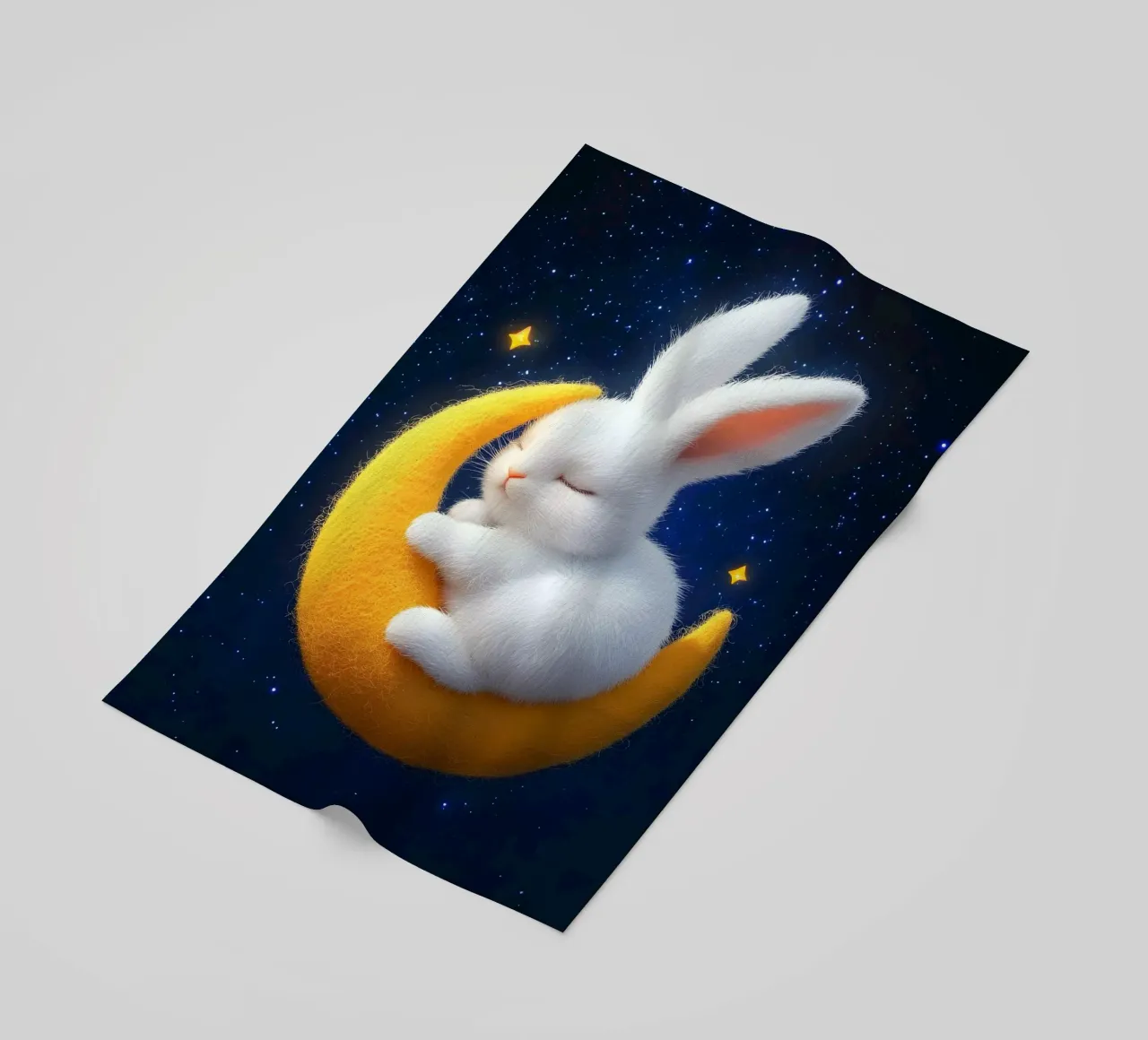 Chiaro di luna e coniglietti telo mare da M-Ulrich-Digital Art