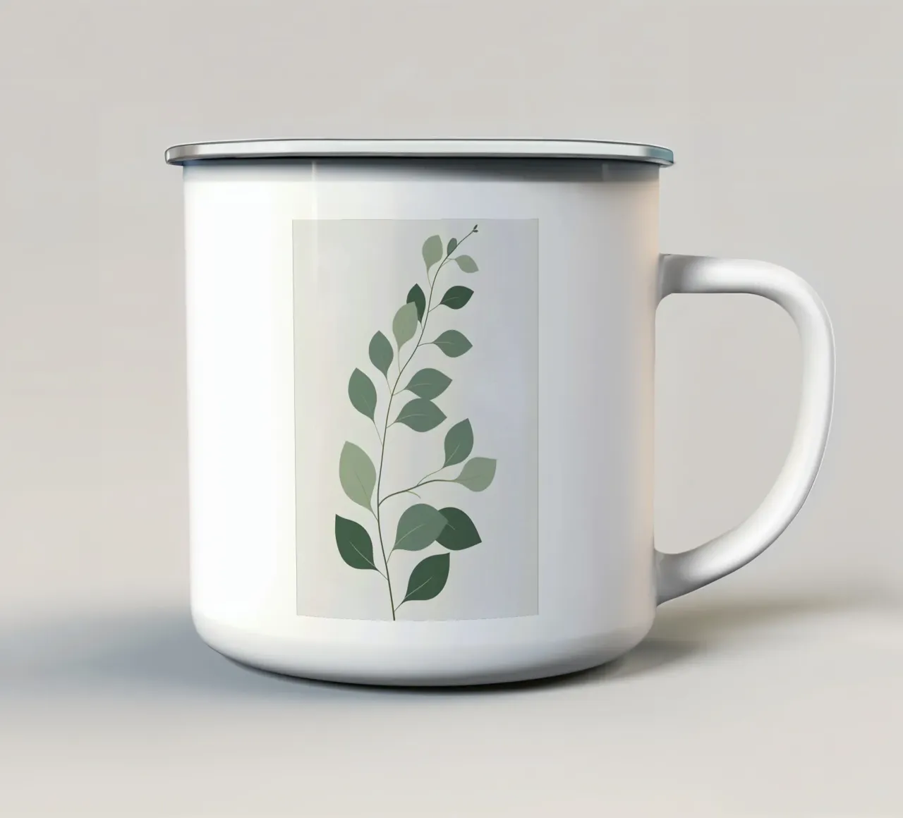 Gebogen tak emaille mok van Botanical Gallery