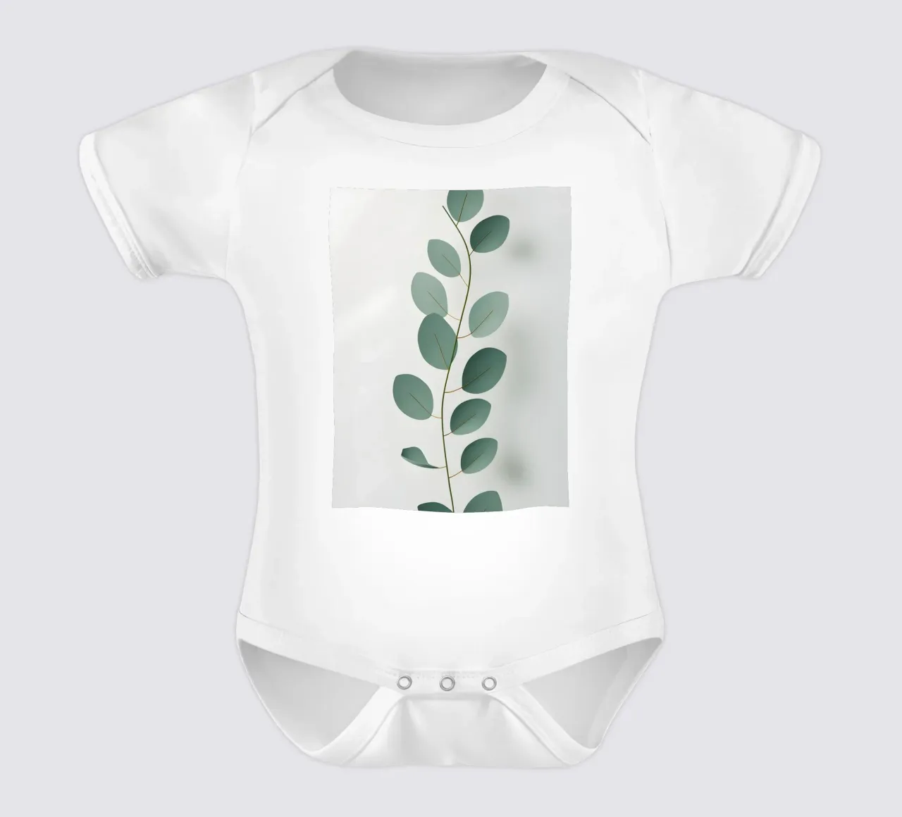 Gebogener Zweig Kurzarm Babybody von Botanical Gallery