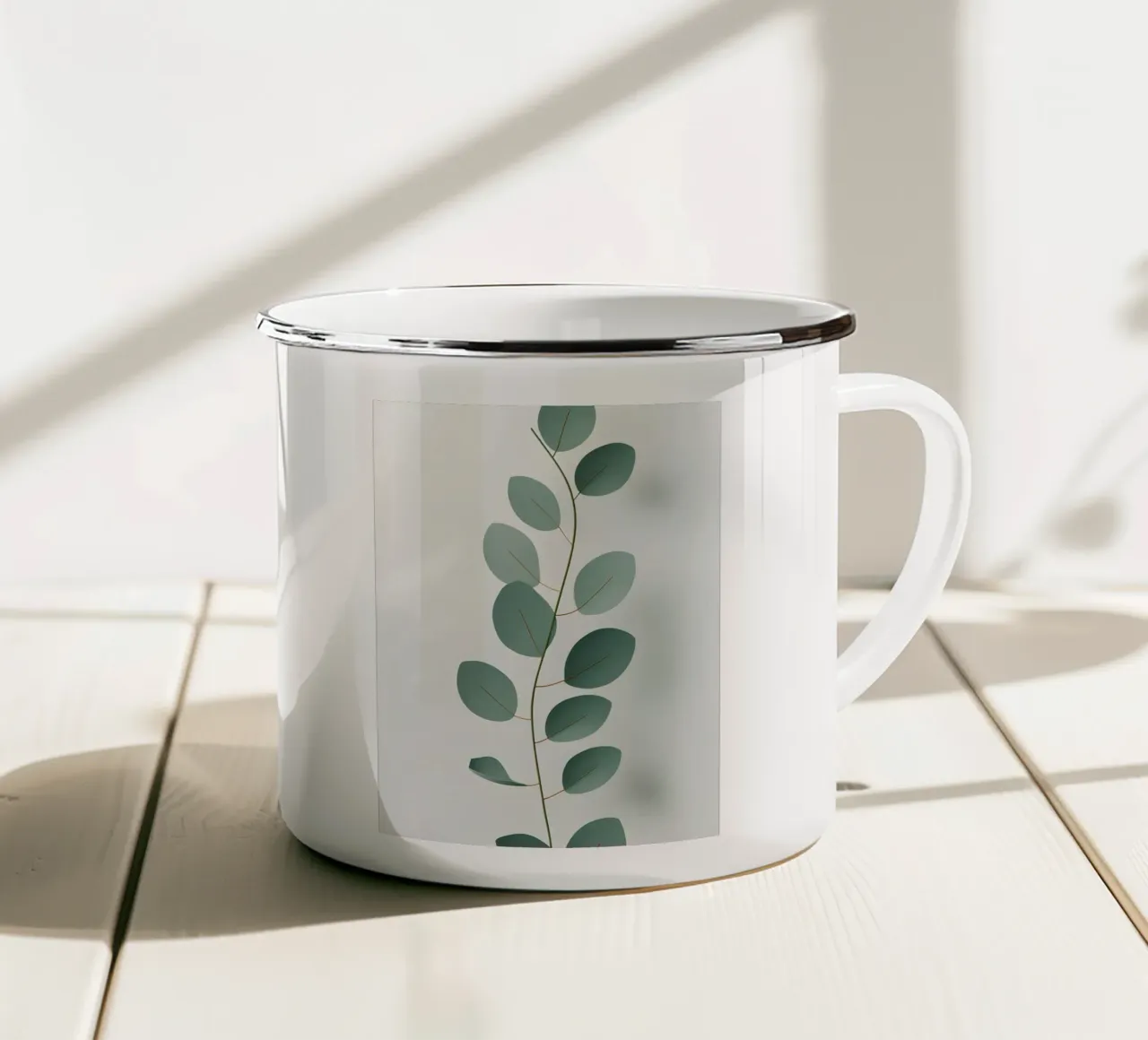 Ramo curvo tazza in smalto da Botanical Gallery