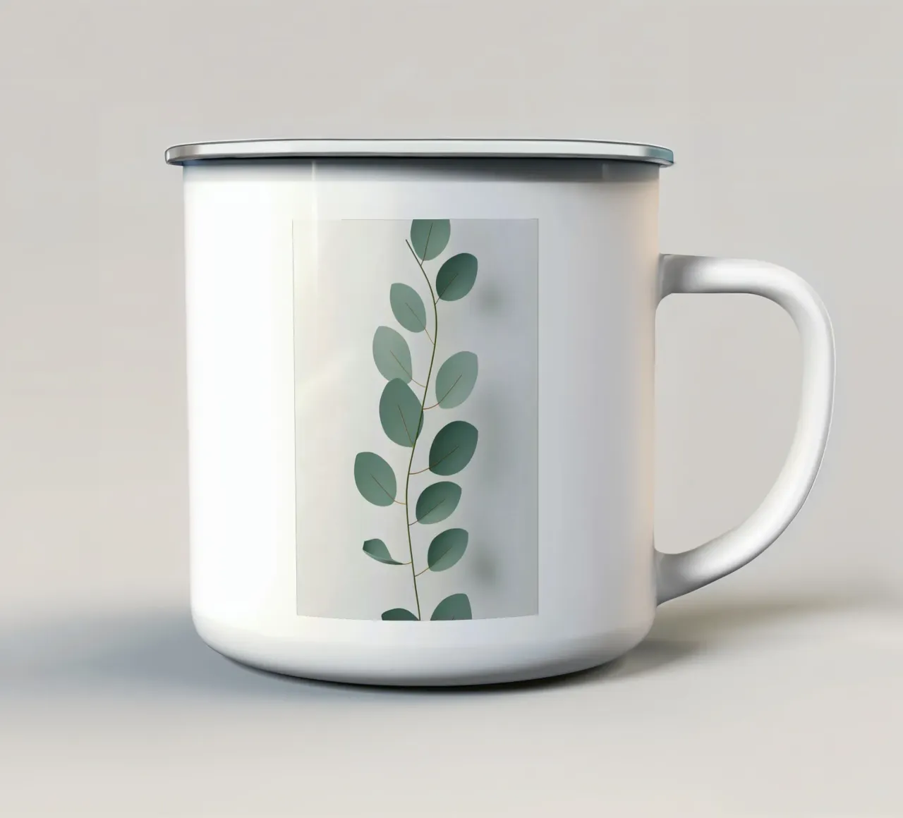 Ramo curvo tazza in smalto da Botanical Gallery