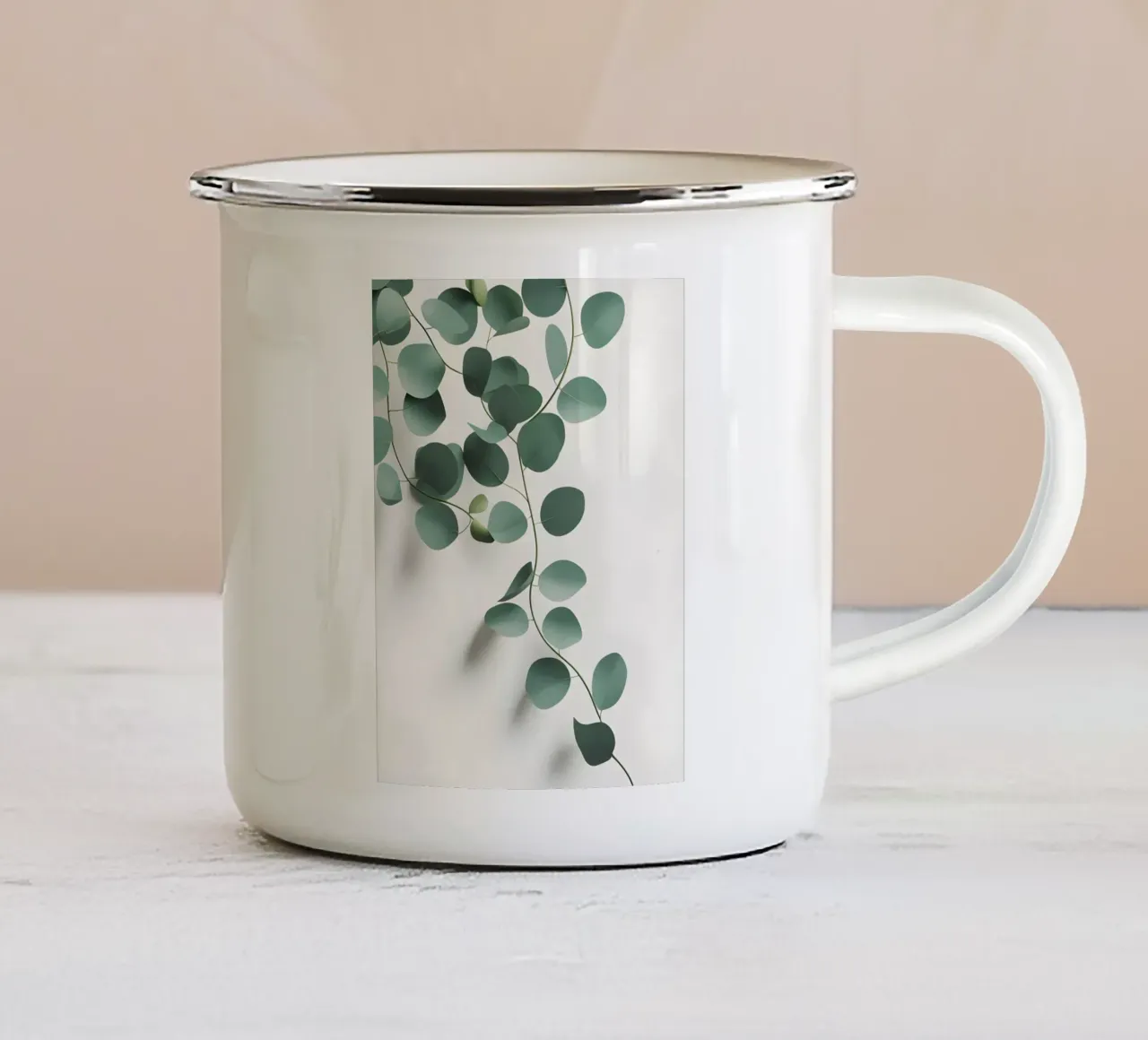 Ramo curvo tazza in smalto da Botanical Gallery
