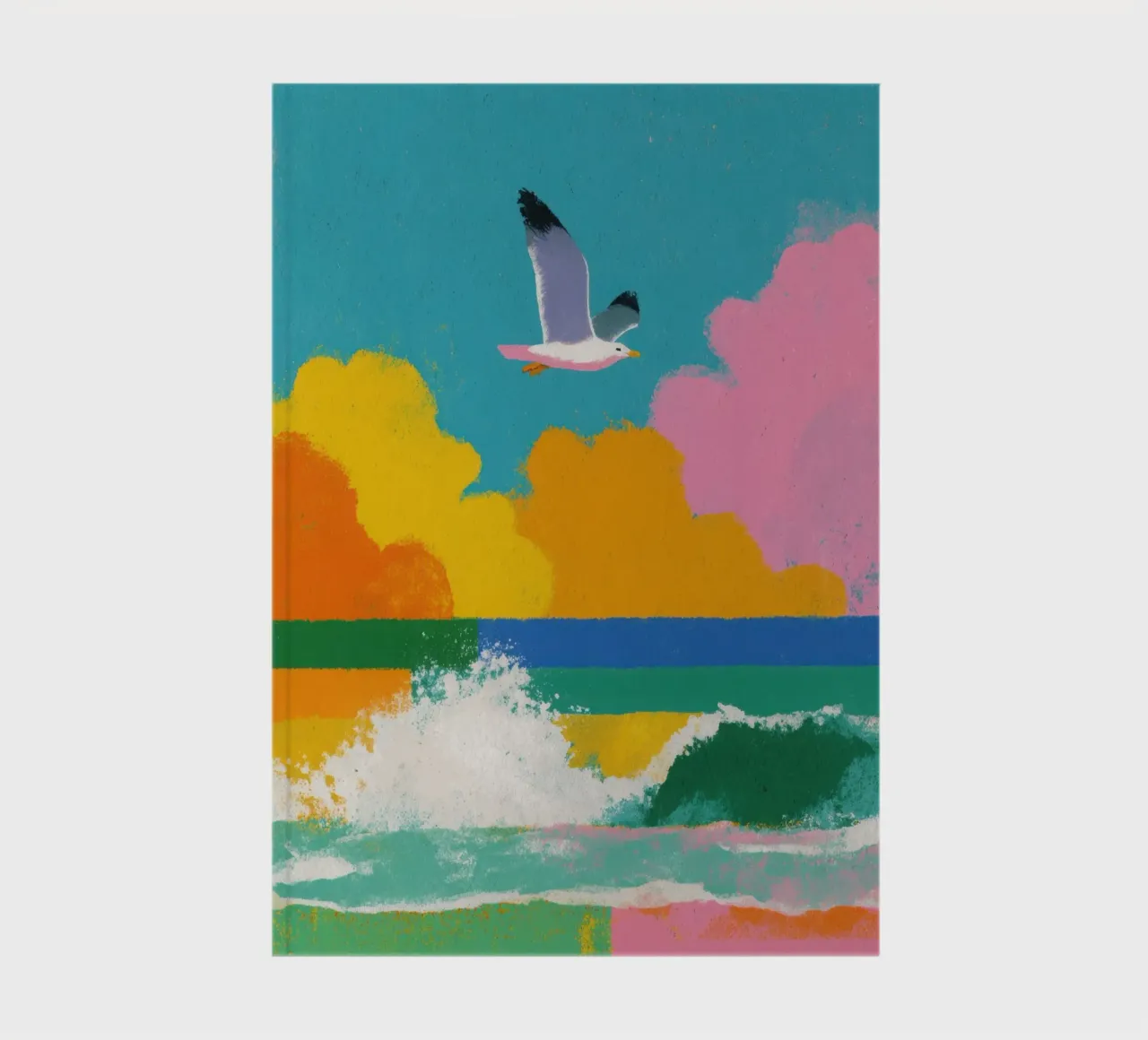 Gabbiano allegro sul mare diario da Nikis Art Studio