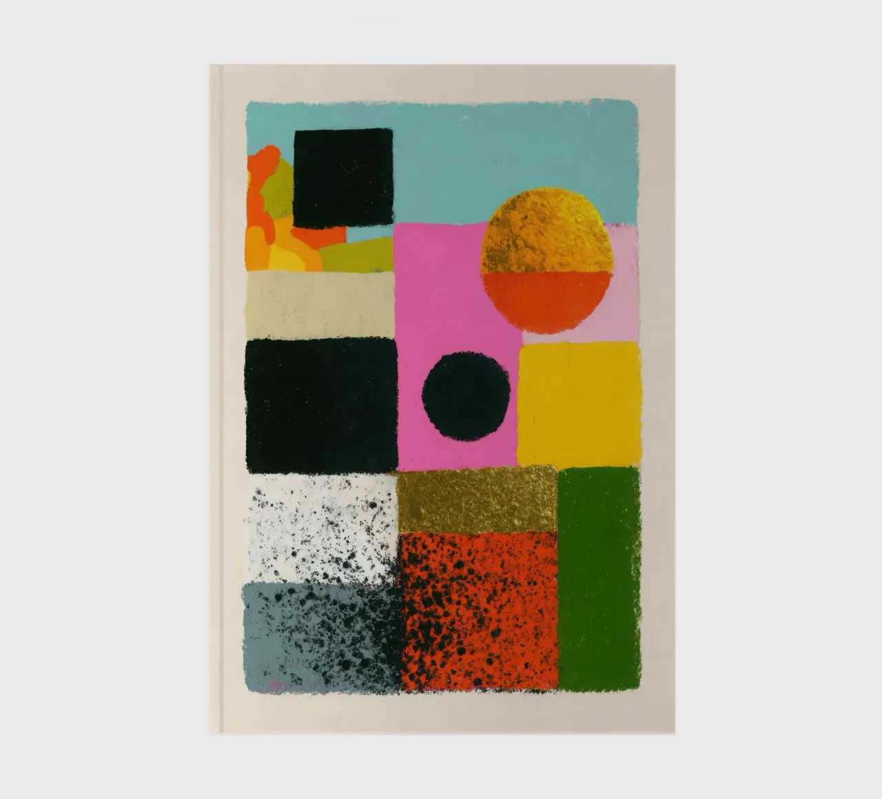 Abstract composition with colour fields notebook by Nikis Art Studio